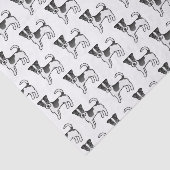 白黒ラフなコートジャックラッセルテリア犬 薄葉紙 (詳細)