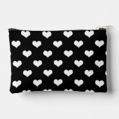 白黒ラブハートパターンデザイン アクセサリーポーチ (裏面)