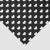 白黒ラブハートパターンデザイン 薄葉紙 (詳細)