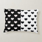 白黒ラブハートパターン アクセントクッション (裏面)