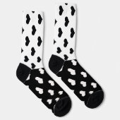 白黒ラブハートパターン ソックス (右)
