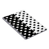 白黒ラブハートパターン ノートブック (右側)