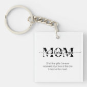 白黒ラブユープリント キーホルダー (正面)