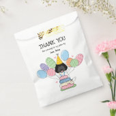 白黒ラブラドールバースデーパーティーフェイバーバッグ フェイバーバッグ (封をした状態)