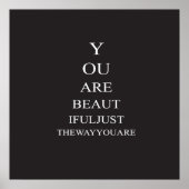 白黒ラブ感動的引用文 ポスター (正面)