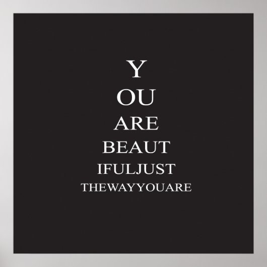 白黒ラブ感動的引用文 ポスター (正面)