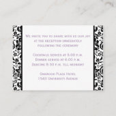 白黒ラベンダーダマスコエンクロージャカード エンクロージャーカード (裏面)