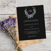 白黒ラベンダーフローラQR RSVP予算結婚ズ