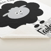 白黒ラム男女兼用愛らしいエウシック シェルパブランケット (3/4)