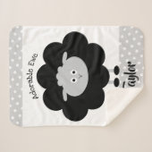 白黒ラム男女兼用愛らしいエウシック シェルパブランケット (正面(横))