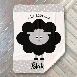 白黒ラム男女兼用愛らしいエウシック シェルパブランケット