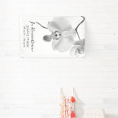 白黒ランが生命の幹お祝いに 横断幕 (インサイチュ)