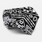 白黒ランウェイファッションインスパイアネック ネクタイ (ロール)