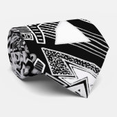 白黒ランウェイファッションインスパイアネック ネクタイ (ロール)