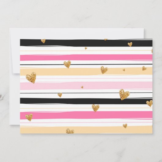 白黒ランジェリーブライダルシャワー招待状 招待状 (裏面)