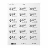 白黒ランタン差出人住所 ラベル (フルシート)