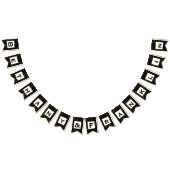 白黒ランダム金ゴールドドットパテ結婚ン バンティングフラッグ (全)