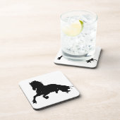 白黒ランニングの馬のシルエット コースター (右側)
