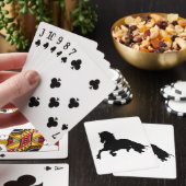 白黒ランニングの馬のシルエット トランプ (インサイチュ)