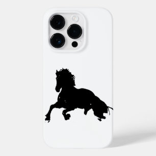 白黒ランニングの馬のシルエット Case-Mate iPhone 14 PROケース