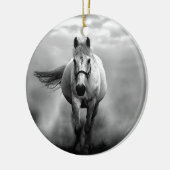 白黒ランニングズホースフリーダム セラミックオーナメント (左)