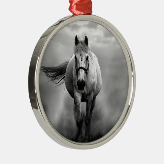 白黒ランニングズホースフリーダム メタルオーナメント (右)