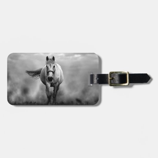 白黒ランニングズホースフリーダム ラゲッジタグ (正面横)