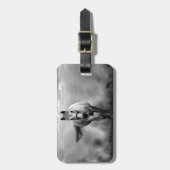 白黒ランニングズホースフリーダム ラゲッジタグ (正面縦)