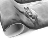 白黒ランニングズホースフリーダム ラッピングペーパー (ロールコーナー)