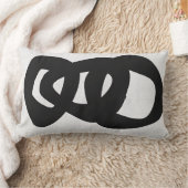 白黒ランバー装飾用クッション ランバークッション (ブランケット)