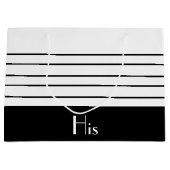 白黒ラージストライプ抱き枕 ラージペーパーバッグ (正面)