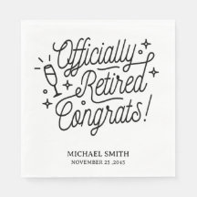 白黒リタイアメントパーティーナプキンス