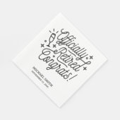 白黒リタイアメントパーティーナプキンス スタンダードランチョンナプキン (角)