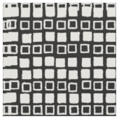 白黒リトルスクウェア作成ストライプ ファブリック (クローズアップ)