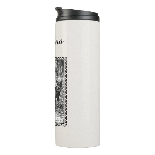 白黒リトルレッド乗馬フードバスケットウルフ タンブラー (回転右)