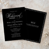 白黒リハーサルのディナータイムライン 招待状