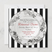 白黒リハーサルの夕食の招待状 招待状 (正面)