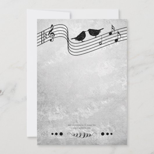 白黒リハーサルディナー招待状 招待状 (裏面)