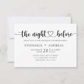 白黒リハーサルディナー結婚式招待状 招待状 (正面)