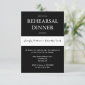 白黒リハーサルモダンディナー招待状 招待状 (スタンド正面)