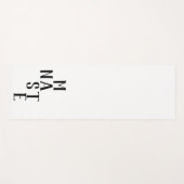 白黒リバーシブルナマステ ヨガマット (正面(横))