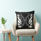 白黒リバーシブル鏡イメージミュージック2 クッション (椅子)