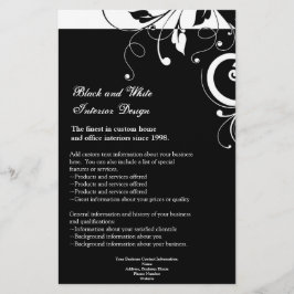 白黒リバースウールフライヤーまたはプログラム チラシ