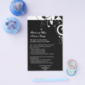 白黒リバースウールフライヤーまたはプログラム チラシ (シングル)