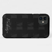 白黒リピート模様モノグラム Case-Mate iPhoneケース (裏面(横))