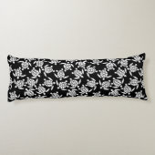 白黒リピート模様 |ウミガメ模様 ボディピロー (裏面)