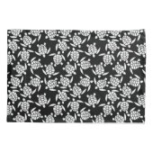 白黒リピート模様 |ウミガメ模様 枕カバー (裏面)