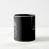 白黒リブラコーヒーマグ〔占星術の〕十二宮図 ツートーンマグカップ (中央)