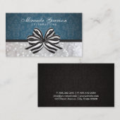 白黒リボン 名刺 (正面/裏面)