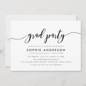 白黒リラックススクリプトのグラッドパーティー 招待状 (正面)